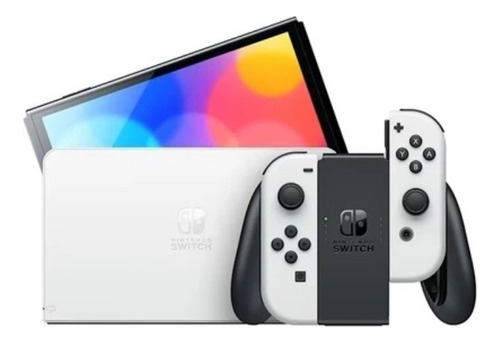 Nintendo Switch Oled 64gb Color Blanco + Funda Onn
