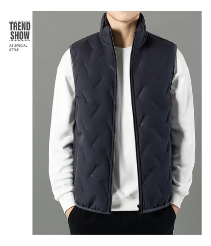 Colete De Algodão Forrado De Lã De Inverno Para Homem, Jaque