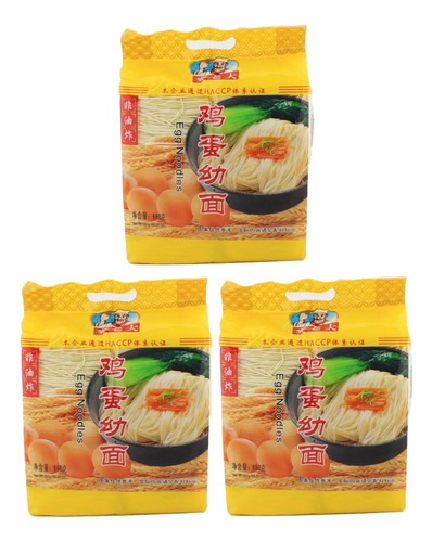 Pasta Fideo Ramen De Huevo Mailaoda Noodles 3 Pack X 660g