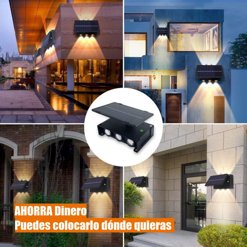 Imagen 6 de 6 de Lámpara Aplique De Pared Solar Tipo Lupa Para Exteriores