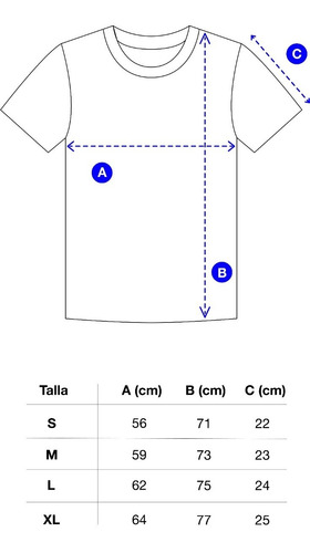 Playera Cuello Redondo Algodón Corta Caballero Peso Completo