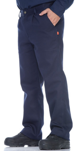 Pantalon De Trabajo Clasico Tipo Ombu / Pampero Beige Azul