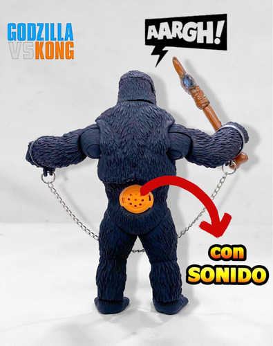 Imagen 4 de 7 de Muñeco King Kong Movie Con Sonido Kong Vs Godzilla