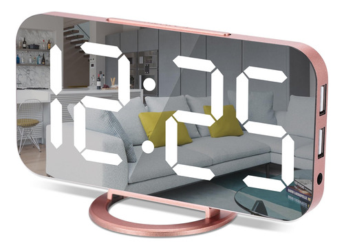 Reloj Despertador Digital Pantalla Grande De 7 Pulgadas Con