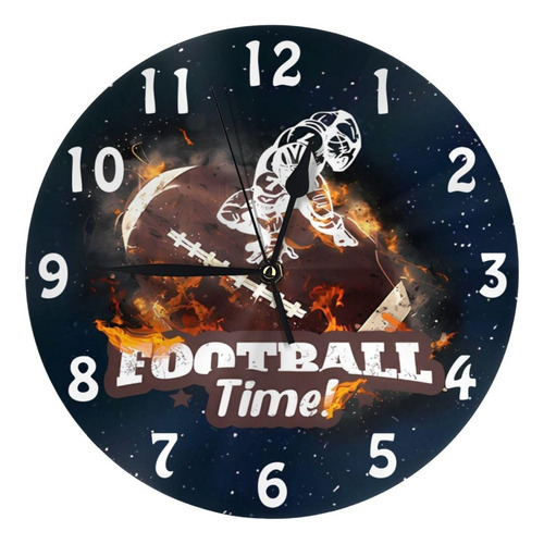 Osam Space Reloj De Pared De Futbol Americano, Reloj De Pare