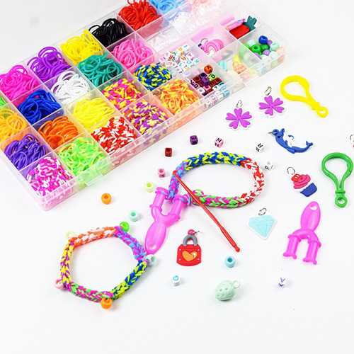 Diy Colorful Rubber Band Kit For Bracelet Making