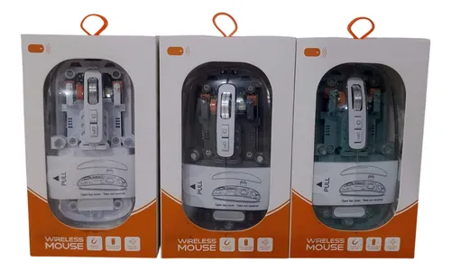 Mouse Transparente Indicador Óptico Inalámbrico Recargable