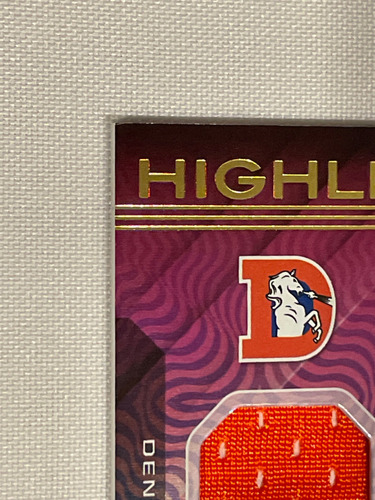 John Elway Game Used Jersey Card Panini Illusions 2020 Inser (Usado)