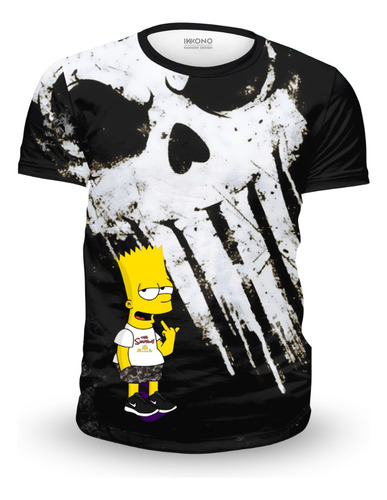 Playera Hombre Los Simpson Bart Simpson  Camiseta Moda