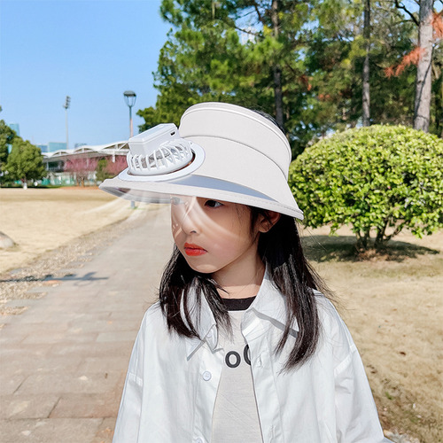 Un Sombrero Con Ventilador Para Mujer, Sombrero Con Visera D