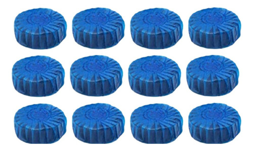 Pack De 12 Pastillas Azules Para Baño Desinfectante 