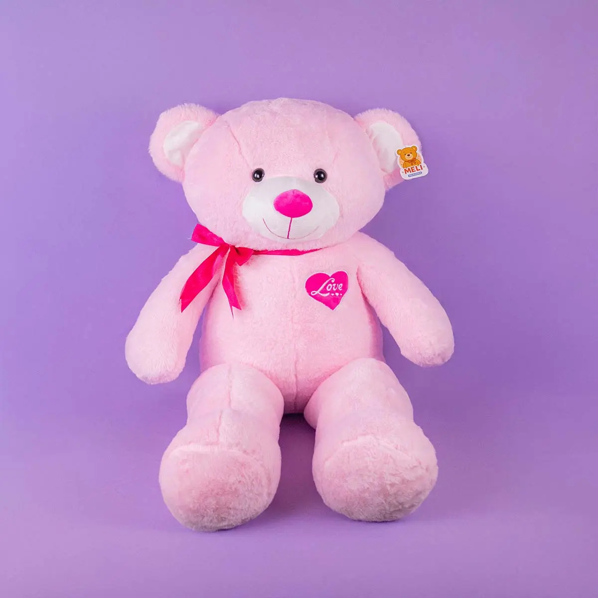 Imagen de Oso De Peluche Grande Gigante Amor 100cm Pelucheria Color Rosa