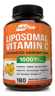 Vitamina C Liposomal 180 Capsulas Antioxidante Mas Absorción