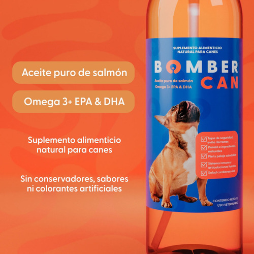 Bomber Can Salmon Oil Aceite De Salmon 1 Lt