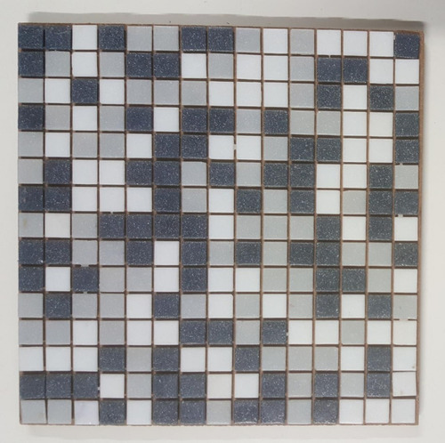 Imagen 3 de 7 de Venecitas Biseladas Mix 2 Tonos Gris C/ Blanco 2x2cm