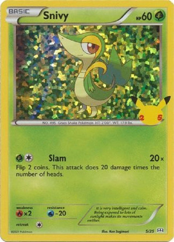 Snivy 5/25 25th Anniversary Holo Promo Pokemon Tcg