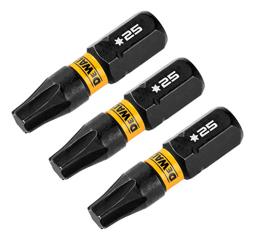 Puntas Para Taladro 3 Piezas T25 De 1 Dewalt (dwaf1tx25ir3)