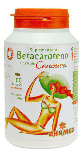 Betacaroteno 500mg 100 Cápsulas - Chamed