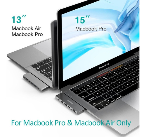 Imagen 5 de 10 de Adaptador 2 Usb-c - 2 Port Usb 3.0 + C + Hdmi + Sd + Pd Mac
