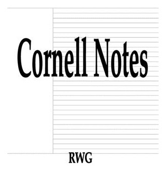 Libro Cornell Notes: 100 Pages 8.5 X 11 - Rwg