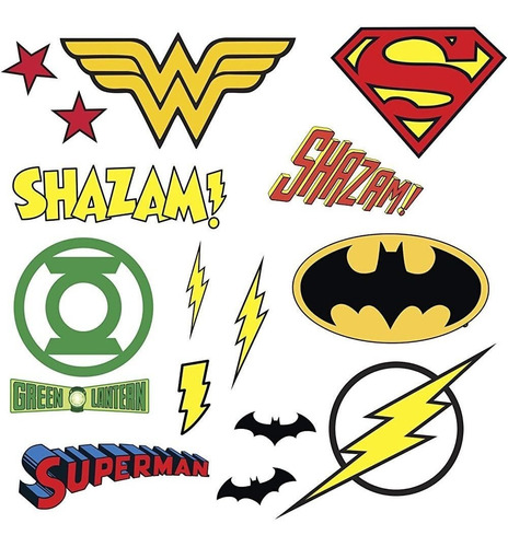 Compañeros De Cuarto Dc Logotipos De Superhéroes Pelar Y Peg