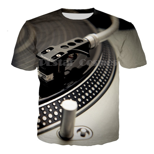 Technic Tocadiscos Dj Música Audio Impresión 3d Camiseta Cas