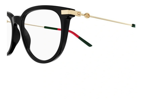Lentes Gucci Gg1200o 004 Negro Dorado Oftalmico Color Negro Dorado 004