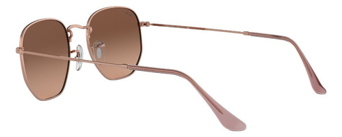 Lente De Sol Ray-ban Hexagonal 0rb3548n Unisex Hexagonal Rojo Pink Gradient Brown Copper Copper