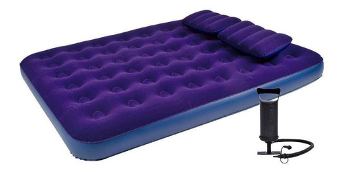 Colchón inflable Sorma 21470  color azul hasta 250kg de  152cm x 203cm x 22cm