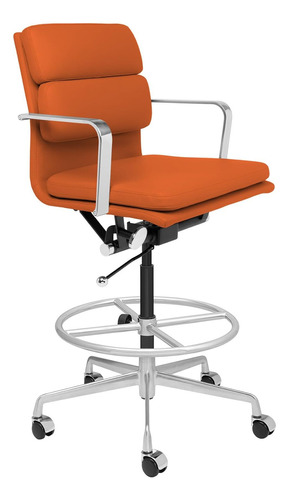 Silla De Dibujo Acolchada Para Escritorios Color Naranja