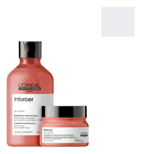 Kit Loreal Inforcer Shampoo 300ml + Mascara 250g