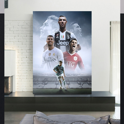 Lienzo Decorativo De Fútbol De Cristiano Ronaldo Para Pared