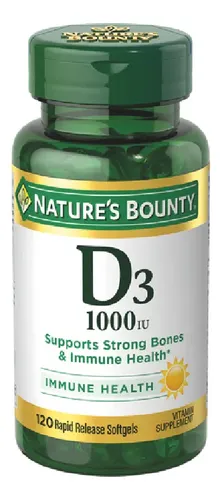 Vitaminas Nature's Bounty en cápsula Sin sabor x 60mg de 120 un