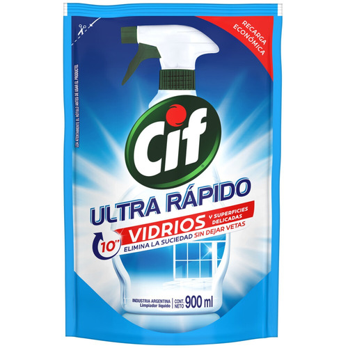 Imagen 1 de 4 de Cif Vidrios Repuesto - Unidad - 1 - 900 mL