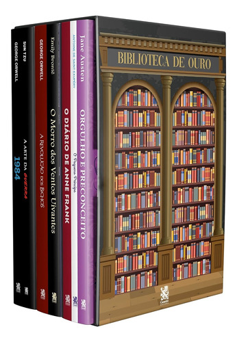Box Com 7 Livros - Biblioteca De Ouro