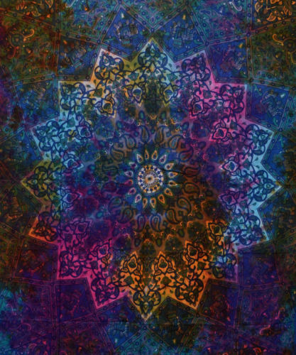 Tapiz De Mandala Indio Para Colgar En La Pared Con Forma De