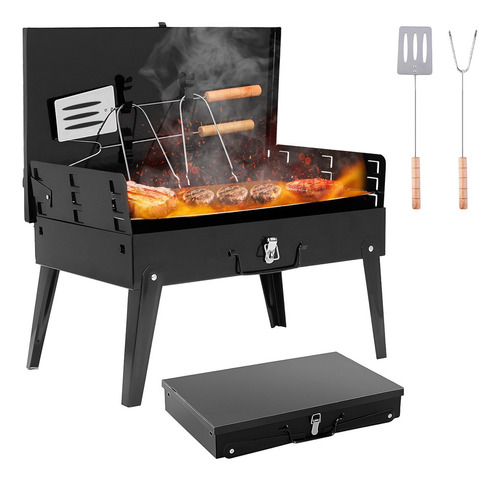 Parrilla Asador Plegable Con Accesorios Camping Portátil