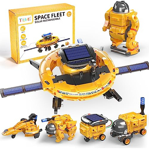 Stem Projects For Kids Age 8-14, 6-in-1 Solar Robot Spa...