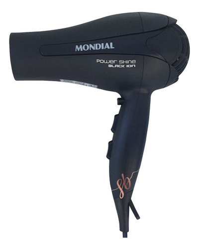 Secador De Cabelo Mondial Power Shine Black Sc-13 Preto 220v