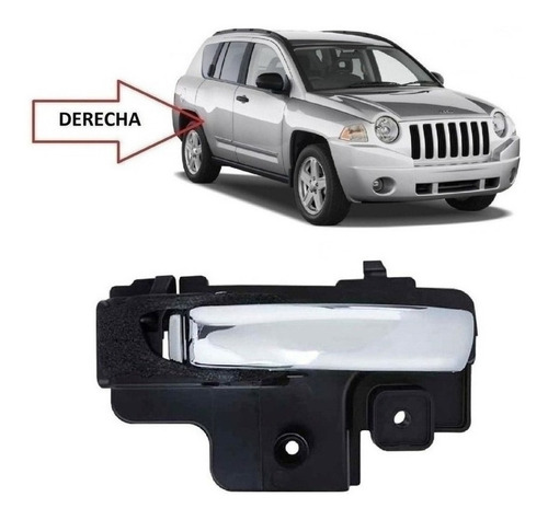 Manilla Interior Derecha Cromada Jeep Compass 2007 Al 2010