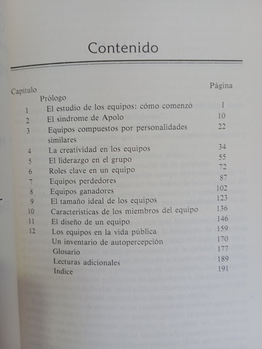 Equipos Gerenciales Meredith Belbin (Usado)