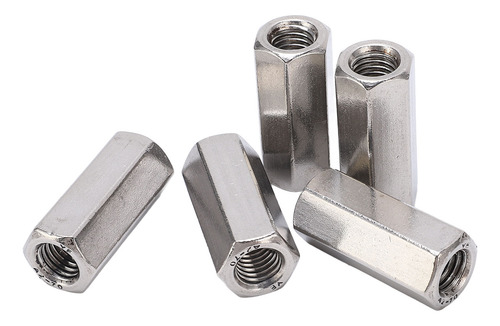 Tuerca De Acoplamiento Hexagonal M12 De Acero Inoxidable, 5