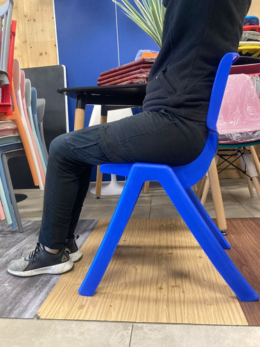 Silla De Adulto Reforzada En Plastico Azul
