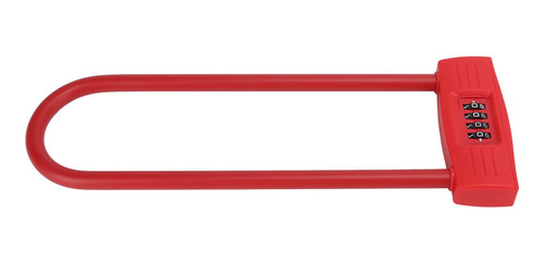 Red Bike Combination U Lock Antirrobo Grillete Largo