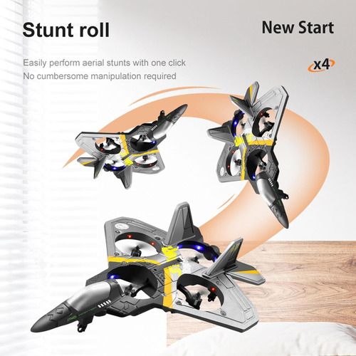Avión Rc V17 Jet Fighter Stunt - Nuevo Mando A Distancia Par