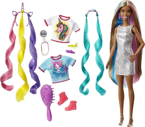 Muñeca Barbie  Peinados De Fantasía Piel Morena