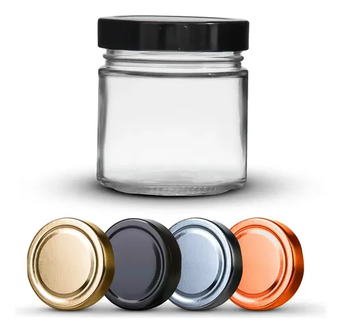Kit 12 Potes de Vidro 240 ml com Tampa de Rosca — Nadir Figueiredo
