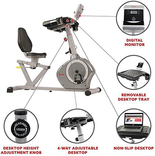 Sunny Health Bicicleta Reclinada Convertible Sf-rbd4703