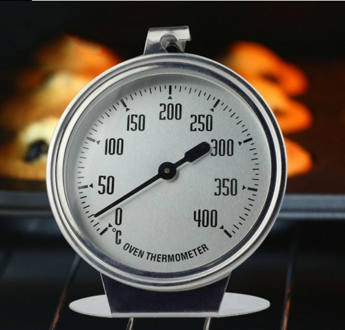 Reloj Para Hornos Interiores 0-400°c De Acero Inoxidable