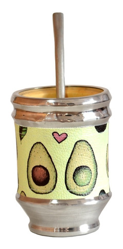 Imagen 2 de 7 de Kit Matero Neceser Palta Diseño Yerba Azucar Mate Madera